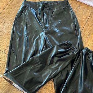 Leather Joggers